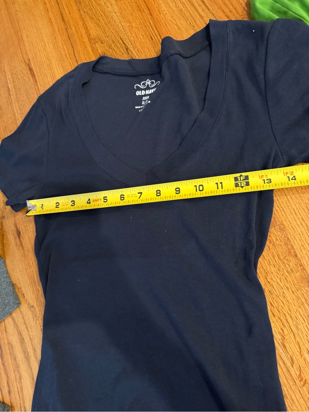 Women’s cotton V-Neck Tee bundle - Gray, Green, Navy - Picture 4 of 5